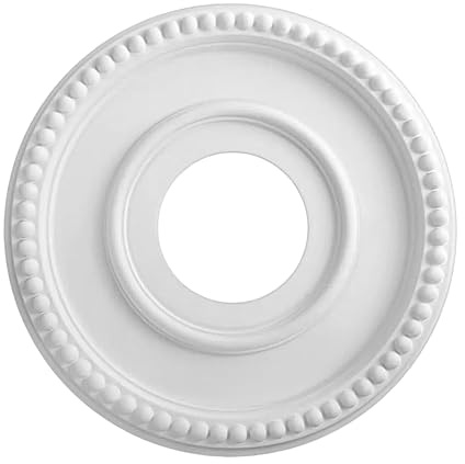 Generisch Perfect Stuckrosette Deckenrosette PU-Material Ø31.5cm Europäischer Stil Selbstklebend - Dekoratives Medaillon Für Kronleuchter Wohnzimmer Schlafzimmer