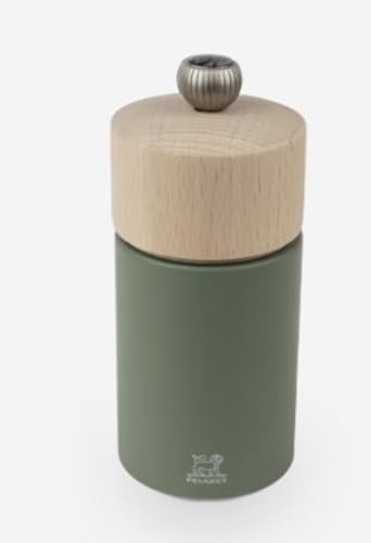 PEUGEOT - Moulin à Poivre Boreal 12 cm - Réglage Classique - En Bois De Hêtre Labellisé PEFC - Fabrication Française - Coloris Vert Fougère