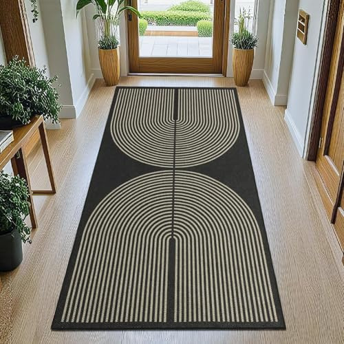 TUKDAK Weben Teppich Läufer Flur rutschfest 80x150cm, Waschbar Küchenteppich, Flurläufer Modern, Teppichläufer, Küchenläufer, Flur Teppich, Flurteppich für Küche, Eingang, Wohnzimmer, Korridor