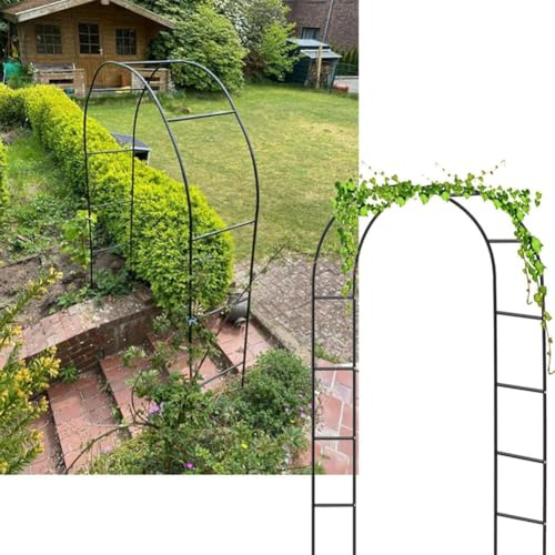 Arche de jardin en métal blanc de 3 m avec cadre en acier pour plantes grimpantes, idéale pour les légumes et le lierre, 2,2 m de hauteur
