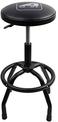 A A IN 300 Pound Pneumatic Swivel Stool, Adjustable Height Bar Stool, 360 Degree Swivel, Heavy Duty Steel Frame Stool Perfect for Home, Bar, Garage and Shop, Black
