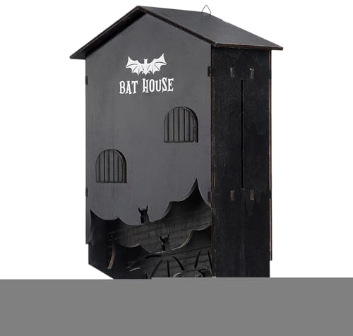 Caja para Murciélagos,De Madera para Jardín - Casa Refugio De Pared con Cámaras - Jardín Exterior Árbol Patio Trasero Halloween