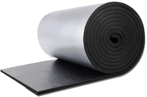 Selbstreichende Aluminiumfolie, Luftpolster-Isolierrolle aus Aluminiumfolie, selbstklebend, schalldämmend, mehrere Größen(15mm(thk),1*6M(6m²))