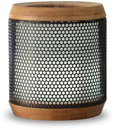 Zen’Arôme Diffuseur Huile Essentielle Elipsia – Diffuseur Ultrasonique Aromathérapie à Froid – Diffuseur Électrique Parfum Maison - Éclairage LED Multifonction – Matériaux Naturels Bambou et Métal