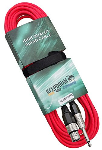 keepdrum MC003XJ 10m Mikrofonkabel Rot XLR Female - Klinke 6,3mm