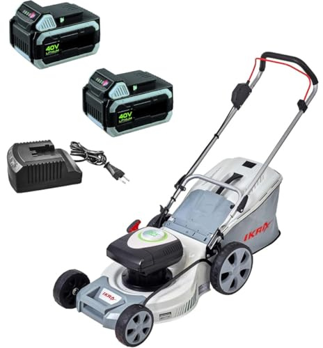 IKRA cortacésped mulching a batería IAM 40-4325 TwinPower, incl. 2x40V batería y cargador, ancho de corte 43cm