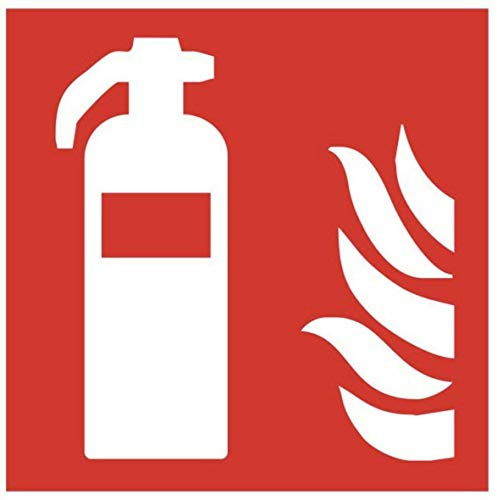 5er Set Feuerlöscher Symbol Schild Brandschutzzeichen 5x5cm Folie selbstklebend von MBS-FIRE®