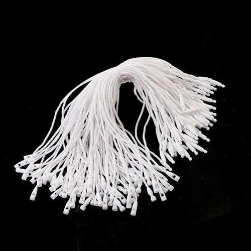 Trimming Shop Uppsättning av 500 stycken vita hängselbrickor av nylon, 17,78 cm långa