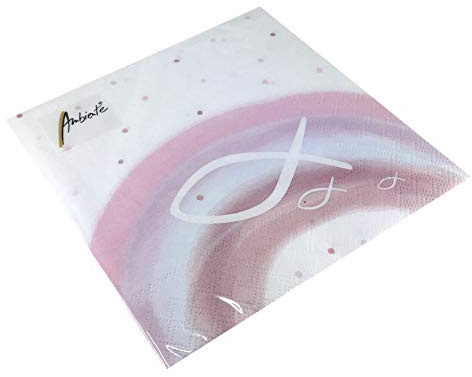 Papier Servietten Lunch/Party/Fest Ca. 33x33cm First Communion Kommunion und Konfirmation Taufe Rainbow Bordeaux