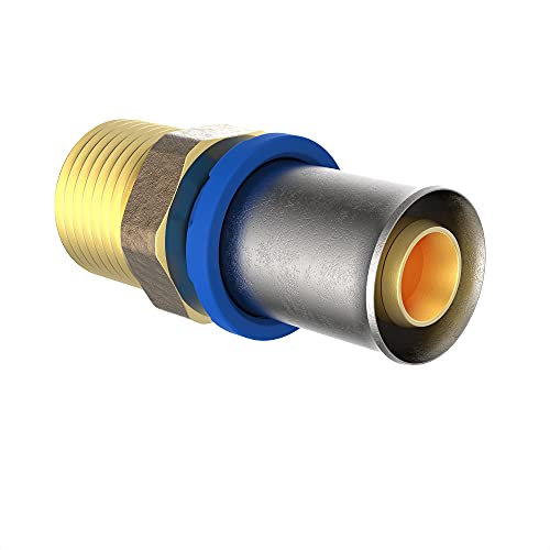 KIRCHHOFF | MSVR | 20 mm x 1/2 KIRCHHOFF | MSVR | Pressfitting 20 mm x 1/2 | Aluverbundrohr | für Heizung | Fußbodenheizung | DVGW zertifiziert | Trinkwasser geeignet | Made in Europe