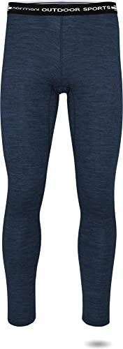 normani Herren Merino Unterhose Thermounterwäsche Funktionshose Lang Baselayer Leggins Ski-Winterhose - 100% Merinowolle 200 g/m²