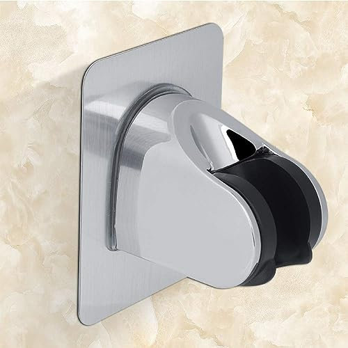 Support de pommeau de douche, support de pommeau de douche flexible et adhésif solide chrome sans support de douche de perçage