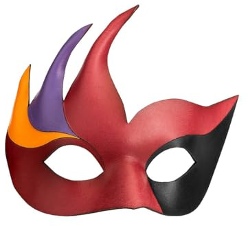 Andracor Venezianische Maske - Colombina Cigno Venezianische Ledermaske