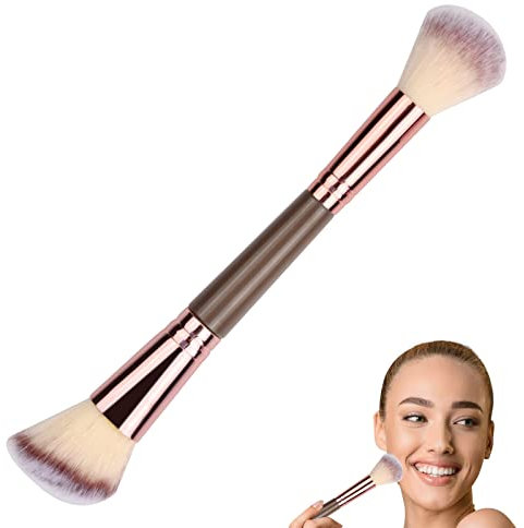 Nivofu Pennello per Fondotinta, Pennello Trucco a Doppia Punta, Pennello per Correttore, Strumenti per il Trucco, Pennello di Make Up Professionale per Fard, Polvere, Fondotinta, Contour
