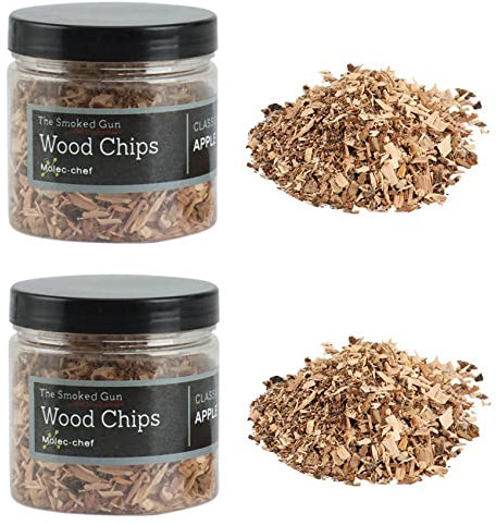 Beifenl de 2 virutas de madera para infusor de ahumado, madera para ahumador de alimentos y ahumador de cócteles (madera)