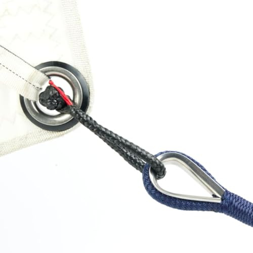 OS-Ropes unlimited, Grillo in Dyneema® con Apritore, Grillo Morbido, 4/6/8 mm, Grigio o Nero, Fatto a Mano in Germania, Sviluppato Specialmente per l’Uso in Ambienti Marini (Nero, 6 mm)