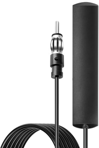 Adattatore Antenna Autoradio Interna Elettronica Amplificata Universale ANT-309 Amplificato con Montaggio Adesivo per Autoradio FM AM, AM 520KHz-1710KHz - Compatibile con Varie Marche
