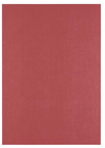 Florence Tonkarton A4-100 St. mit Leinen Struktur Cassis (Rot) 250 g - Scrapbooking Bedarf und Bastelpapier für Kartenbasteln, Scrapbooking und Journaling - Reißfest Buntpapier