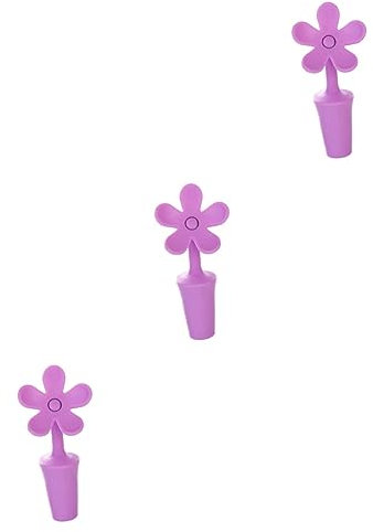 Amosfun 6 Stk Weinflaschenverschluss bierflaschenverschluss bierflaschendeckel Weinstopfen silikonstopfen wine stopper personalisierte Weinverschlüsse Weinstopper Wein Stecker Violet