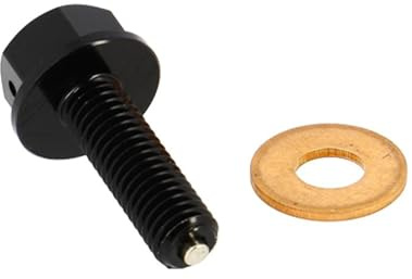 cyclingcolors 1x Ölablassschraube Magnetisch mit Dichtung Ölwannenablassmutter Verschlussschrauben Ideal für Moped Roller Motorrad Auto Quad Motor Ölwanne, M8x1.25 25mm