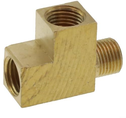 Messing M10x1 Winkeladapter Idealer T Verteiler zum Anschluss für Öldrucksensoren