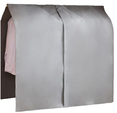 LUNAIZHUO Kleiderständer Abdeckung, Verdickte Vliesstoff Kleiderständer Schutzhülle, Wiederverwendbare Große Kleidersack, Schutz für Kleiderbügel(Gray)