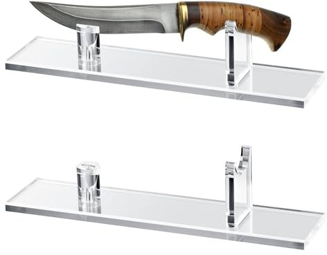Shitafe 2 Soporte para cuchillos, Soporte exhibición Cuchillos acrílico para decoración Mesa - S-oporte exhibición colección C-uchillos Hoja Fija para C-uchillos Individuales decoración