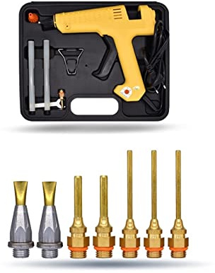 CCZRD Pistola for Colla A Caldo Professionale da 250 W con Kit di Attrezzi Ugello in Rame Puro Temperatura Regolabile Uso Ad Alta Potenza Colla Stick da 11 Mm(Set-4)