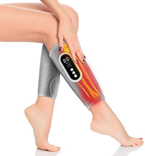 Beinmassagegerät, Wadenmassagegerät, Heißdruckmassagegeräts mit 3 Intensitäten und 3 Modi, Wadenmassagegerät Kabellos für Schmerzen und Durchblutung, Ein Geschenk für Familie Und Freunde