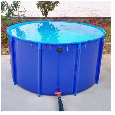 Genérico Lona Plegable Grande para Estanque de Peces, Lona elevada para piscicultura y cría acuática al Aire Libre, 1 x 0,8 m (628 l), Ideal para jardín y Patio.