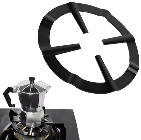 Mocha Pot Holder,Cast Iron Universal Mocha Pot Stand,1 Pcs | Universal Non Slip Cooktop Rack,Durable Gas Stove Reducer&Coffee Pot Stand,Compatible with Gas Hobs,Pans,and Small Cookware