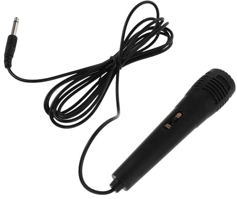 Alasum Microfono Cablato per Karaoke con Jack 6.35mm Compatibile, Costruzione Stabile in Metallo e Plastica, per Canto e Performance con Mixer e Altoparlanti