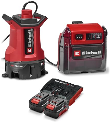Einhell Akku-Schmutzwasserpumpe GE-DP 36/35 LL Li-Solo | PXC | 36 V | 0,9 bar | 14000 l/h Fördermenge | 9 m Förderhöhe | 2 Leistungsmodi | 2-in-1-Pumpe | ohne Akku
