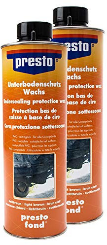 PRESTO_bundle 2 X Presto 603246 protezione sottoscocca a base di cera chiaro 1L