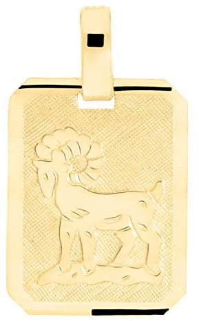 My Gold Damen Herren Anhänger Sternzeichen (Ohne Kette) Echtes Gelbgold 333 Gold (8 Karat) 21mm x 12mm Tierkreiszeichen Horoskop Gaudino