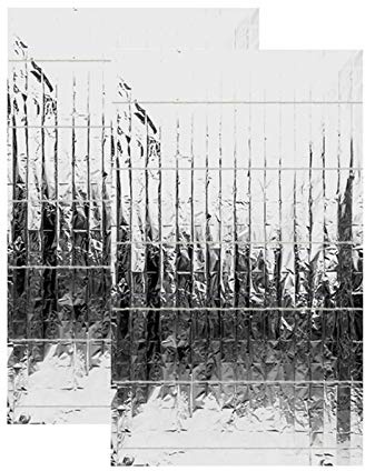 Firlar 2 pellicole in Mylar riflettenti argentate, foglio di rivestimento per serre da giardino (pellicola Mylar riflettente su entrambi i lati, per serre da giardino, argento), argento, PET