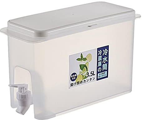 Dispensador de agua con grifo, depósito de agua de 3,5 L con grifo, dispensador de bebidas, enfriamiento de vasos de agua, hervidor de agua, adecuado para frigorífico