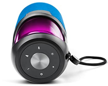 Xblitz® Glow Tragbarer Bluetooth Lautsprecher, 10W Lautsprecherleistung, 360° Surround Sound, 2200 mAh Akku, IPX5, wasserdicht