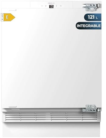 Cecotec Mini Nevera Integrable de 121 L Bolero CoolMarket TT BI 121 White E. Altura 81,8 cm y 59,5 cm de Ancho, Cajón Congelador, Fast Freezing, Puerta Reversible, Temperatura Regulable, Blanco