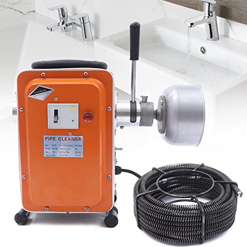 750W Rohrreinigungsmaschine Rohrreinigungsspirale Elektrisch Profi Rohrreinigungsspirale 20M Rohrreinigungsgerät Rohrreiniger für Ø20-100MM Rohrleitungen Europäische Stecker