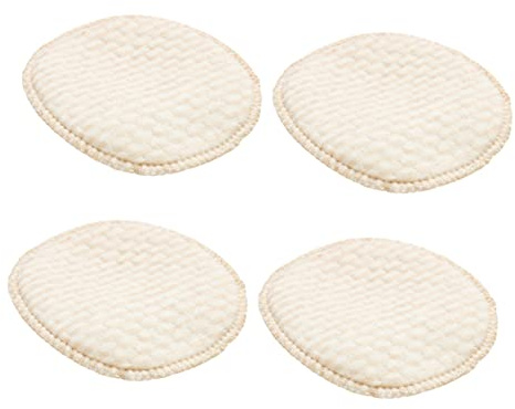 Waschbare Stilleinlagen aus Baumwolle 4 Stück 11x11cm Beige | Natürliche Farbbaumwolle, Saugfähig mit Hoher Wasseraufnahme, für Stillen und Wochenbett