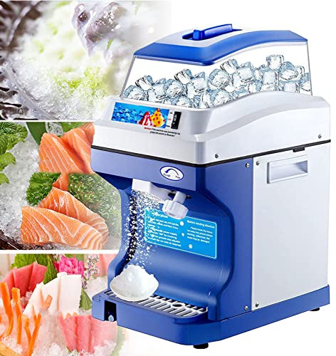 XDLYWUZIQ Electric Shaved Ice Crusher, Commercial Ice Shaver Snow Cone Maker Ice Shaving Machine Tabletop, Snow Cone Maker for Home Kitchen Cafe Restaurant and Cold Drink Shop,2L-120KG/H