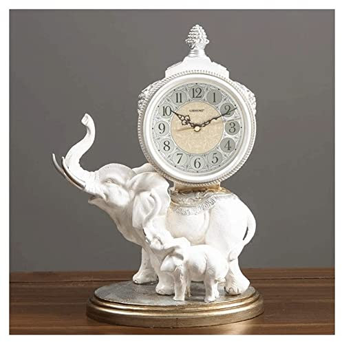 Vintage Tischuhr Retro-Tischuhr, Tischdekor-Schreibtischuhr, Elefant Retro-Manteluhr, Wohnzimmerdekoration Nicht-Tischtischuhr for Zuhause, Ausstellungsständer, Büro, Schlafzimmer Traditionelles/Klass