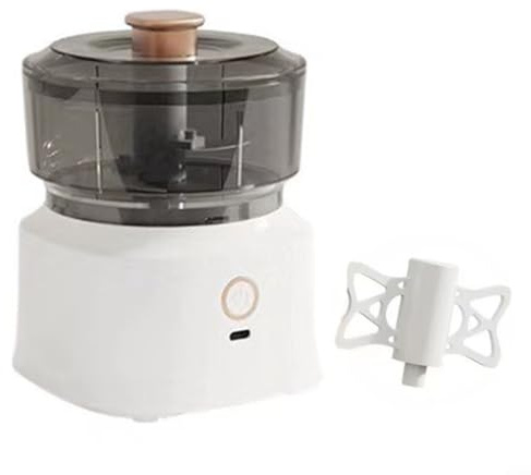 Hachoir électrique Mini pour la maison - Visible hachoir à ail, coupe-oignons, hachoir à viande, outil de cuisine (blanc)