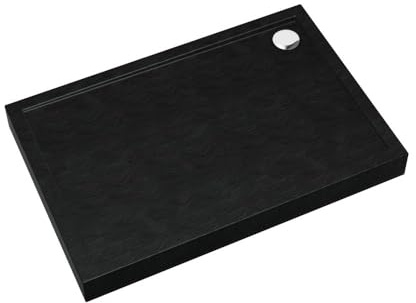 AQUABAD Duschwanne/Duschtasse | Ultima mit LeakProtect Technologie Black Stone 90x100cm Rechteck