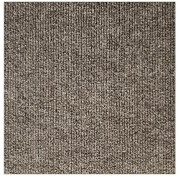 Hiseng Moqueta Adhesiva para el Suelo 30x30cm Losetas de Moqueta Antideslizantes y Resistentes Losetas de Alfombra Autoadhesivas Baldosas Fáciles para Oficina Sala de Estar (10 piezas,Marrón)