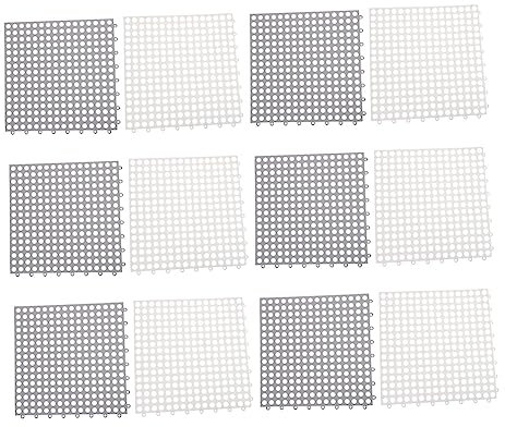 Mikinona 12pcs Slip Floor Mat for Bathroom Splicing Doormats Made of Practical Material for Household Use Providing Non-slip Safety in Shower Areas