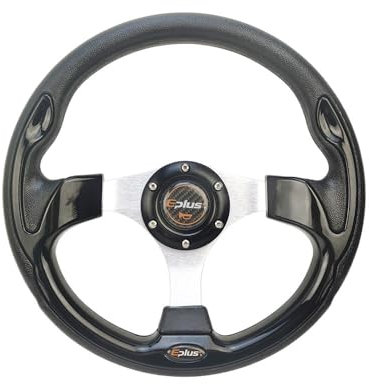 Sportlenkrad Auto Sport Lenkrad Racing Typ Universal 13 Zoll 320MM Aluminium Holzlenkrad(BLACK-01)