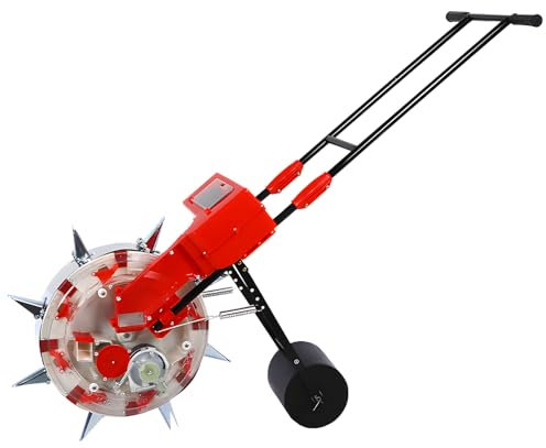 cendbirut Precision Manual Seeder Planter, Hand-Push Roller Sowing Machine Portable Hand Push Gardening Seeder Tools, for Corn Soy Peanut Cotton Soybean,8 mouths