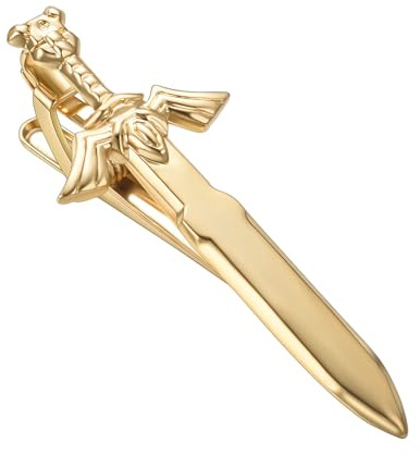 RunootPR Schwert Krawattennadel Silber Gold Einzigartig Krawattenklammer Personalisiert für Herren Hochzeit Geschäft Parteien Herrenschmuck mit Geschenkbox